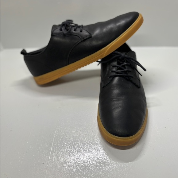 Clae Ellington Black Leather Oxford Sneakers Men’s 11 Gum Sole Minimal Caual main image 6